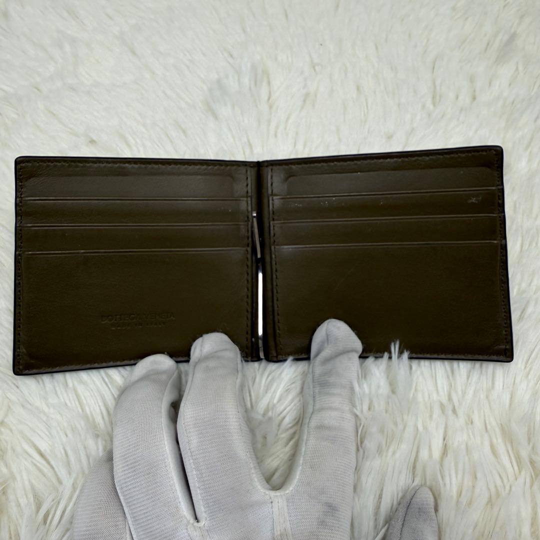 ✨極美品✨ボッテガヴェネタ カセット マネークリップ 折り財布 ネイビー