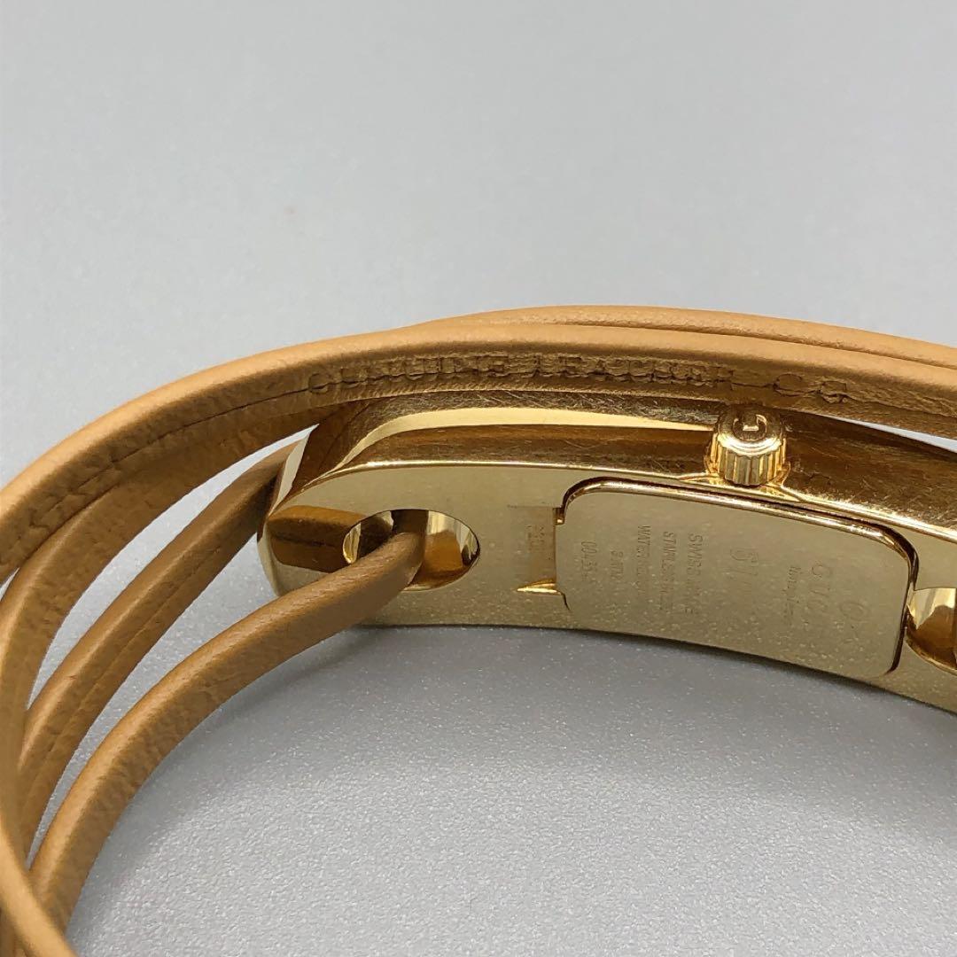 ジャンク　GUCCI 6100L　アナログ　腕時計　 ゴールド　バングル　不動