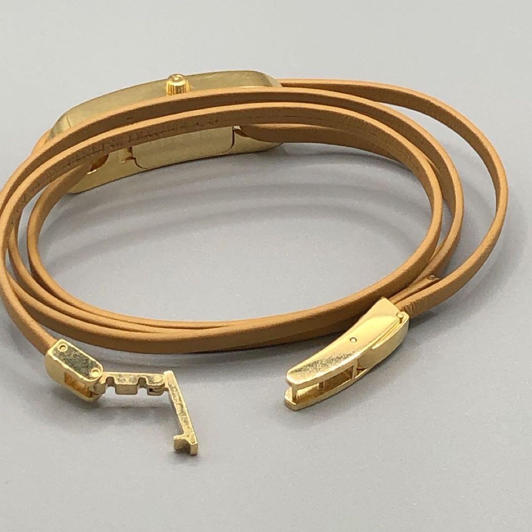 ジャンク　GUCCI 6100L　アナログ　腕時計　 ゴールド　バングル　不動