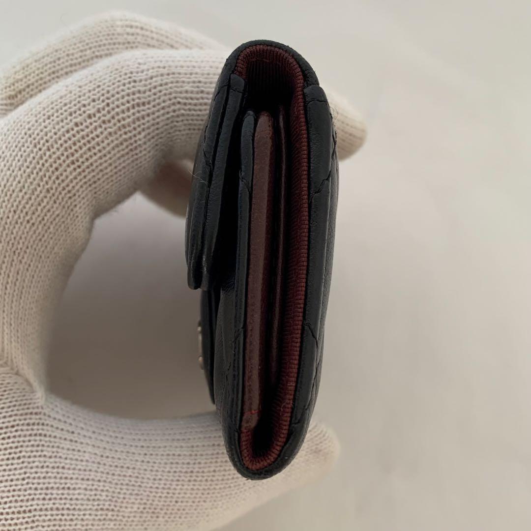 CHANEL シャネル キーケース マトラッセ ブラック ラムスキン