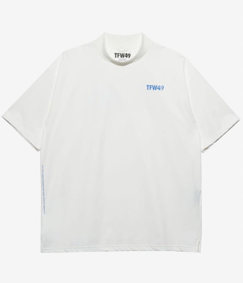 TFW49 ホワイト モックネック シャツ 2025春夏モデル Ｍサイズ ゴルフ