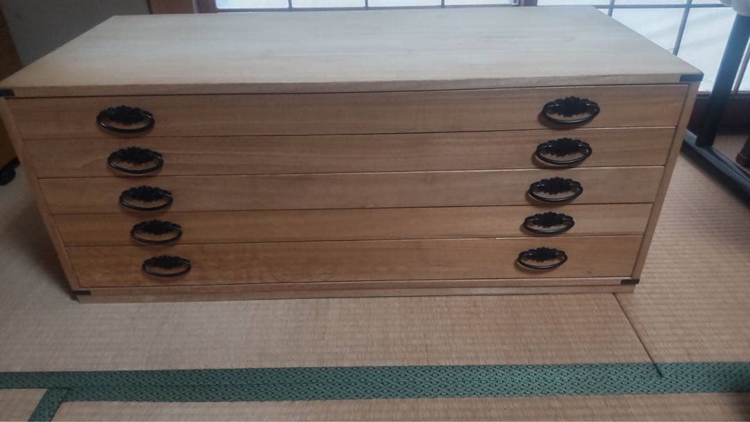 まあ 桐箪笥　桐タンス　高級家具　ナチュラルウッド 5段引き出し箪笥　着物