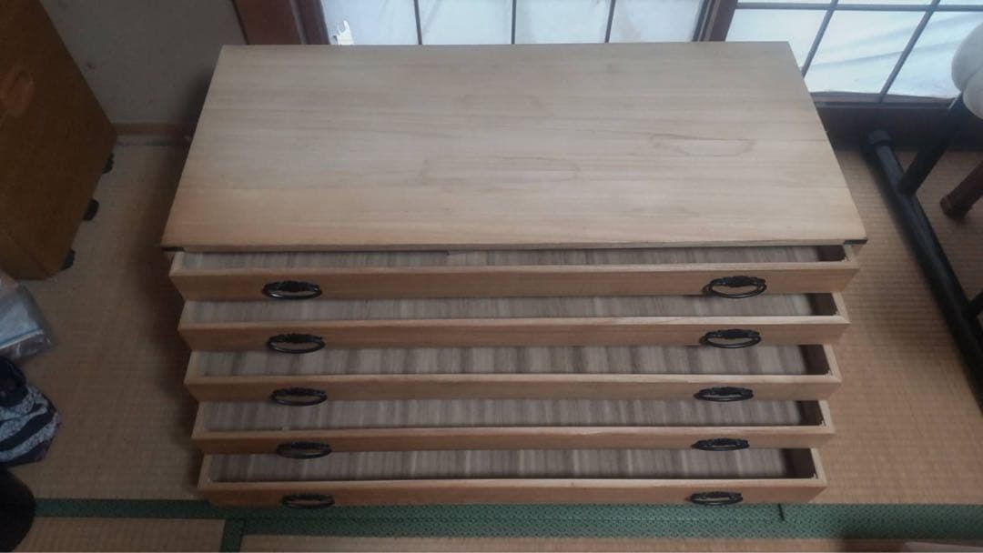 まあ 桐箪笥　桐タンス　高級家具　ナチュラルウッド 5段引き出し箪笥　着物