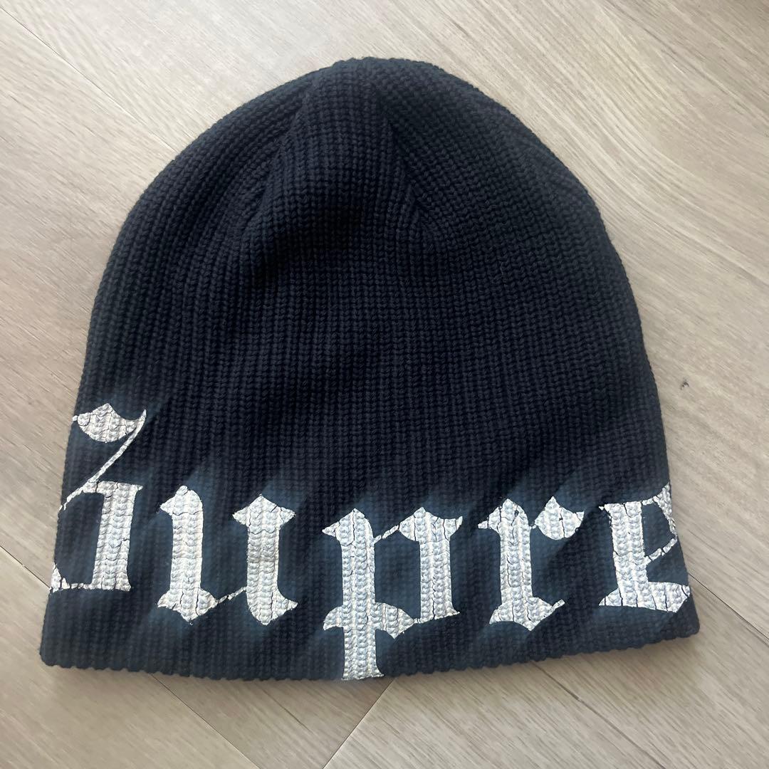 帽子 Supreme Old English Printed Beanie black