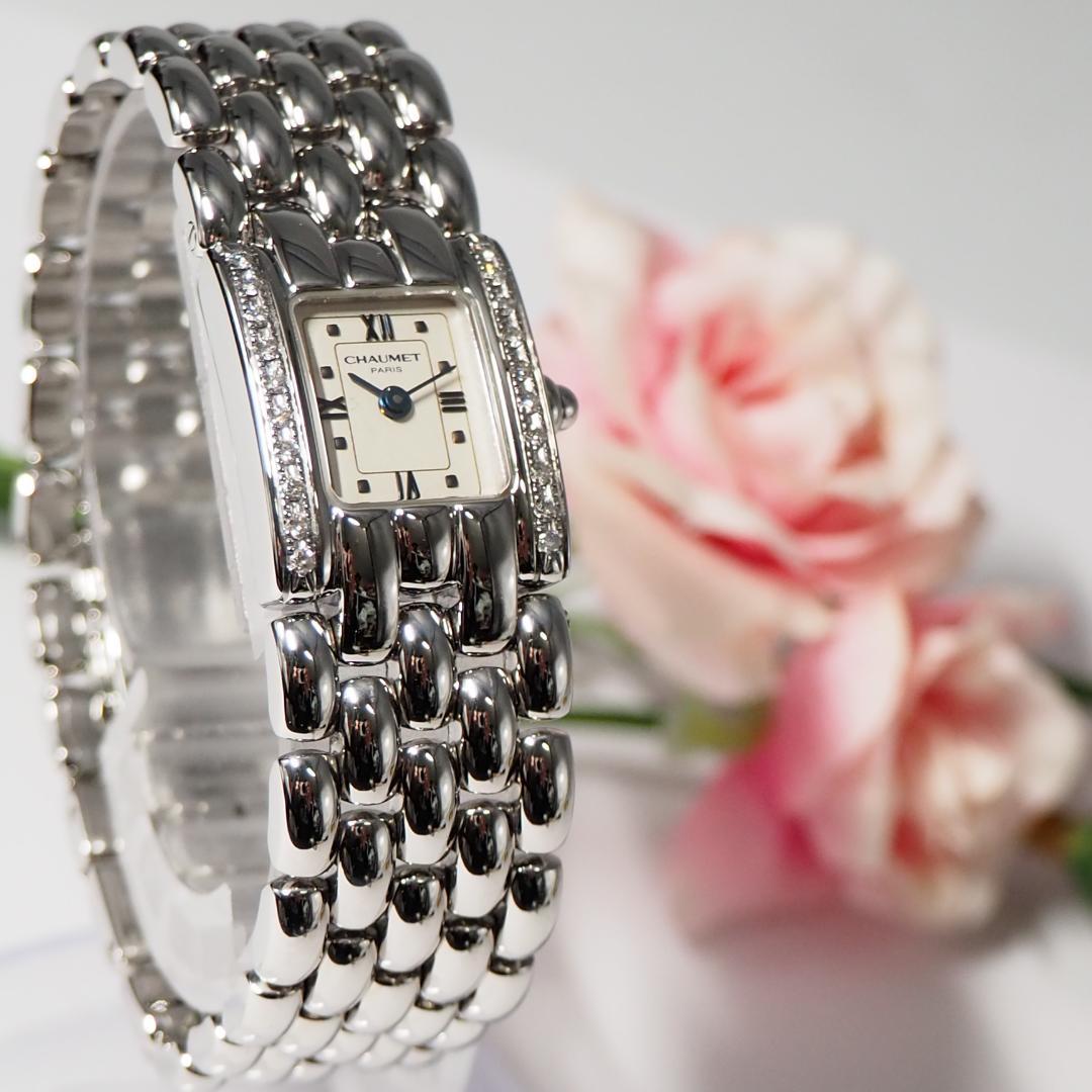 美品 ショーメ CHAUMET ケイシス スクエア ダイヤベゼル 腕時計 531