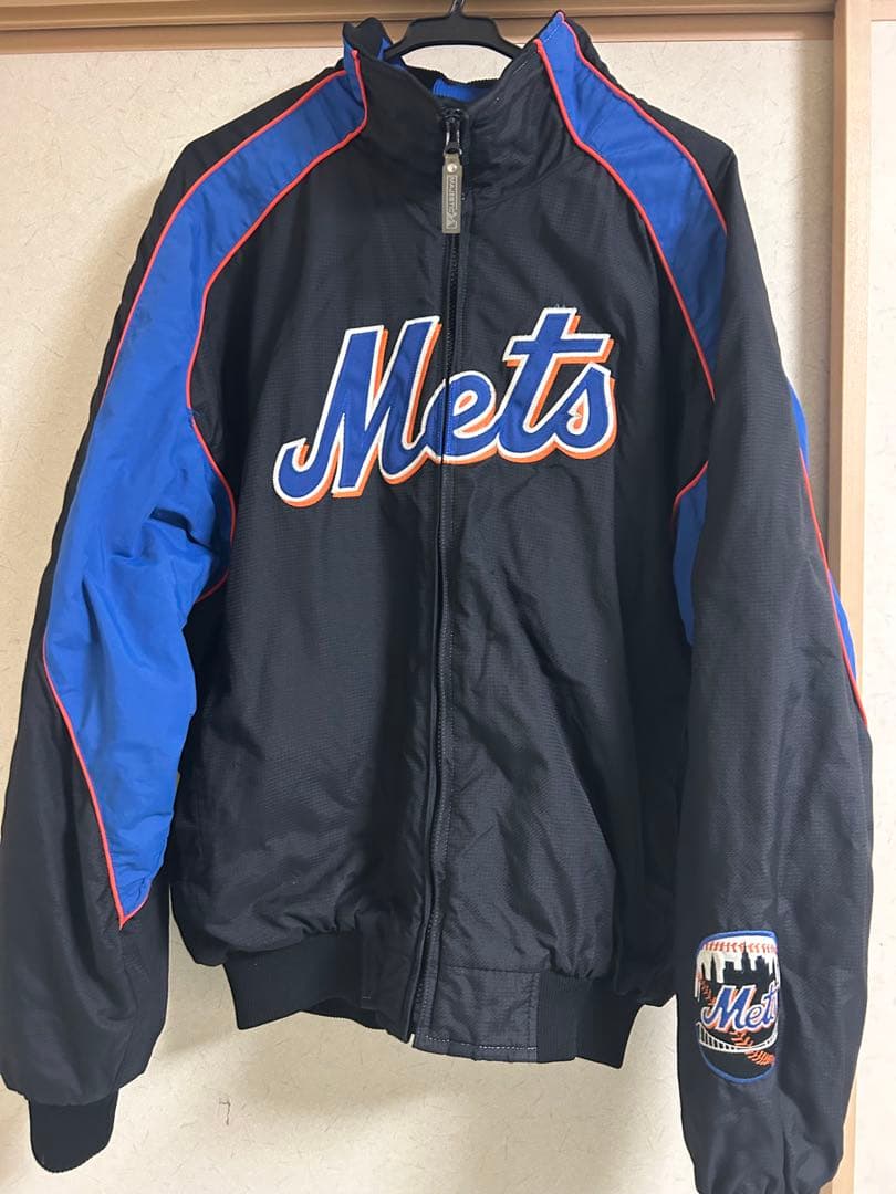 本日のみ再値下げMets スタジャン 黒/青刺繍ロゴ