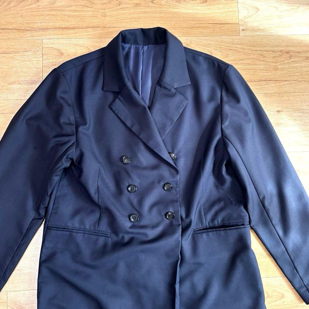 Loungedress ダブルジャケットオールインワン ネイビー ラウンジドレス