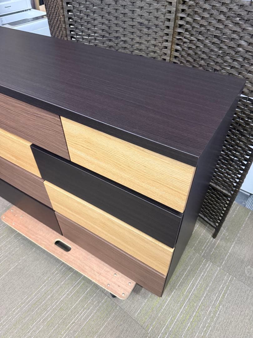 【超美品】【洗浄消毒作業済】ニトリ　ローチェスト(カレナ 120LC DBR)