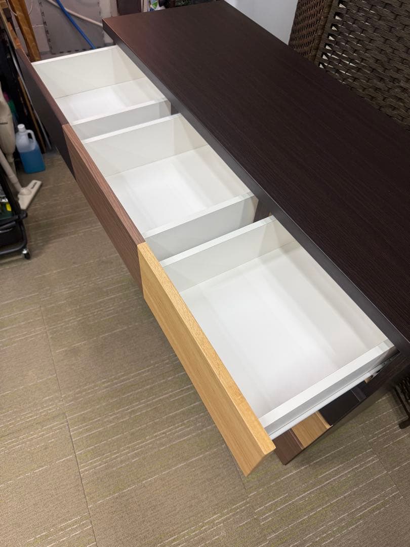 【超美品】【洗浄消毒作業済】ニトリ　ローチェスト(カレナ 120LC DBR)