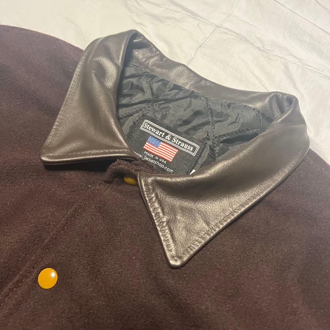 STEWART&STRAUSS スタジャン XL ブラウン キャメル USA製