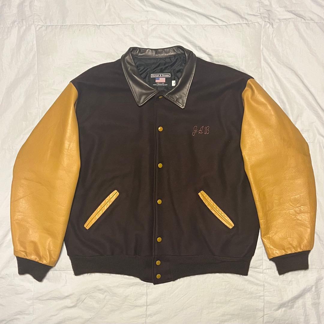 STEWART&STRAUSS スタジャン XL ブラウン キャメル USA製