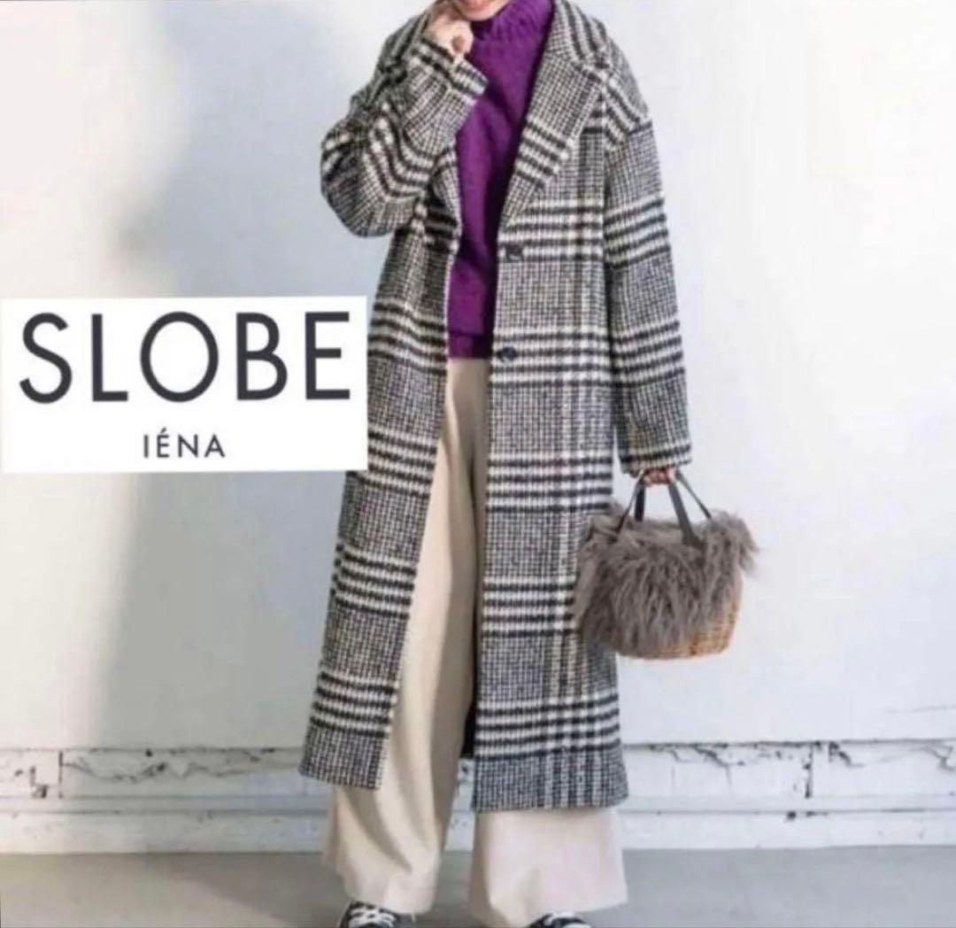 SLOBE IENA スローブイエナ　ツイード　ロングチェスターコート
