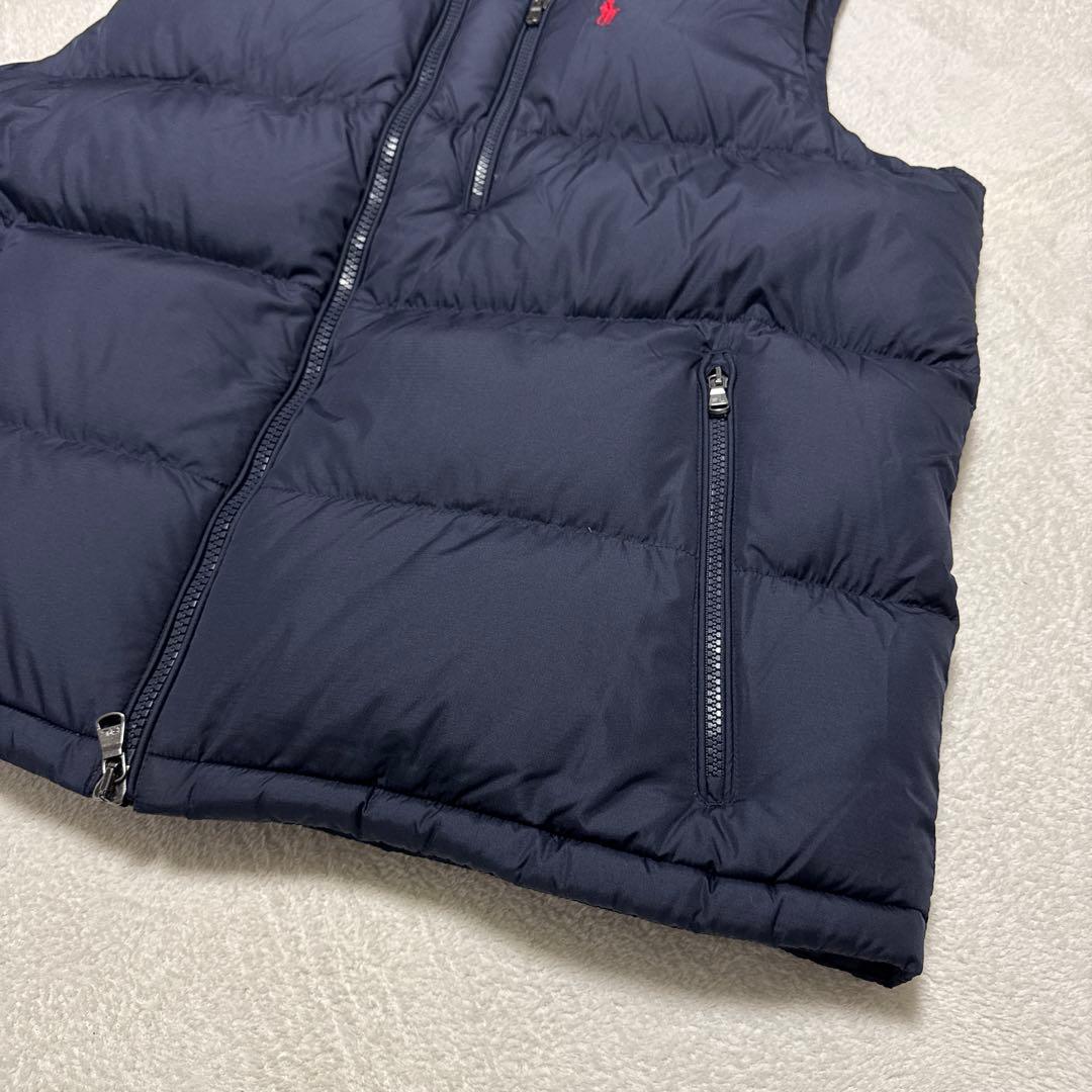 極美品 ポロラルフローレン ダウンベスト XXL 肉厚 ネイビー ダブルジップ