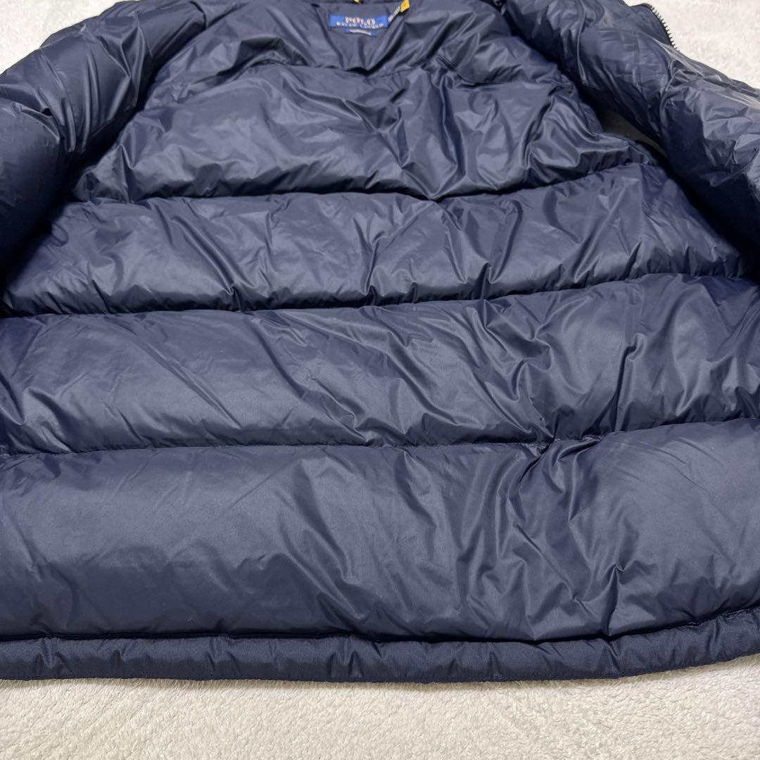極美品 ポロラルフローレン ダウンベスト XXL 肉厚 ネイビー ダブルジップ