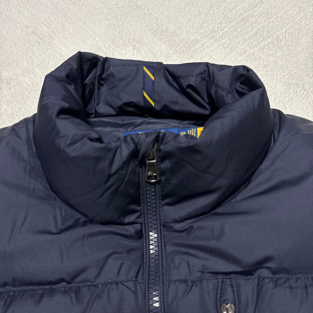極美品 ポロラルフローレン ダウンベスト XXL 肉厚 ネイビー ダブルジップ