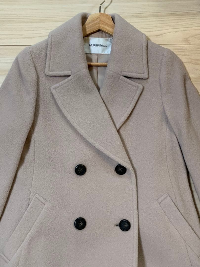 ナチュラルビューティーベーシック　ビックカラーダブルチェスターコート　PSサイズ
