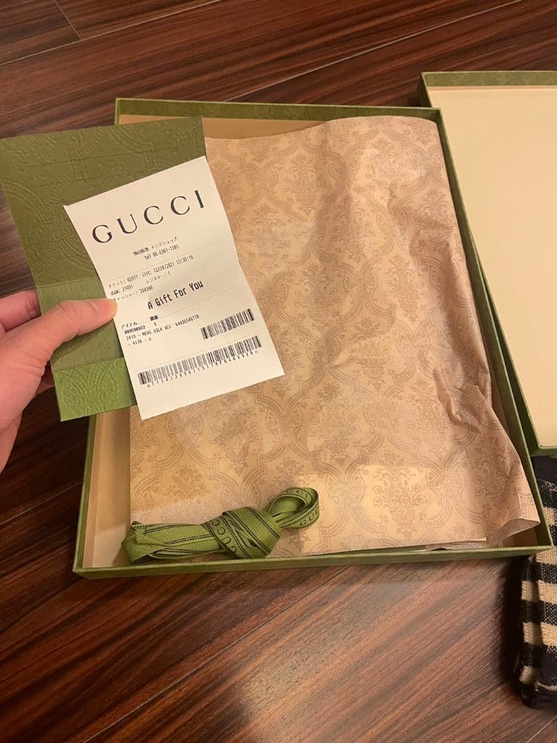 日曜日まで出品！GUCCI ウールジャガードチェックGG マフラー