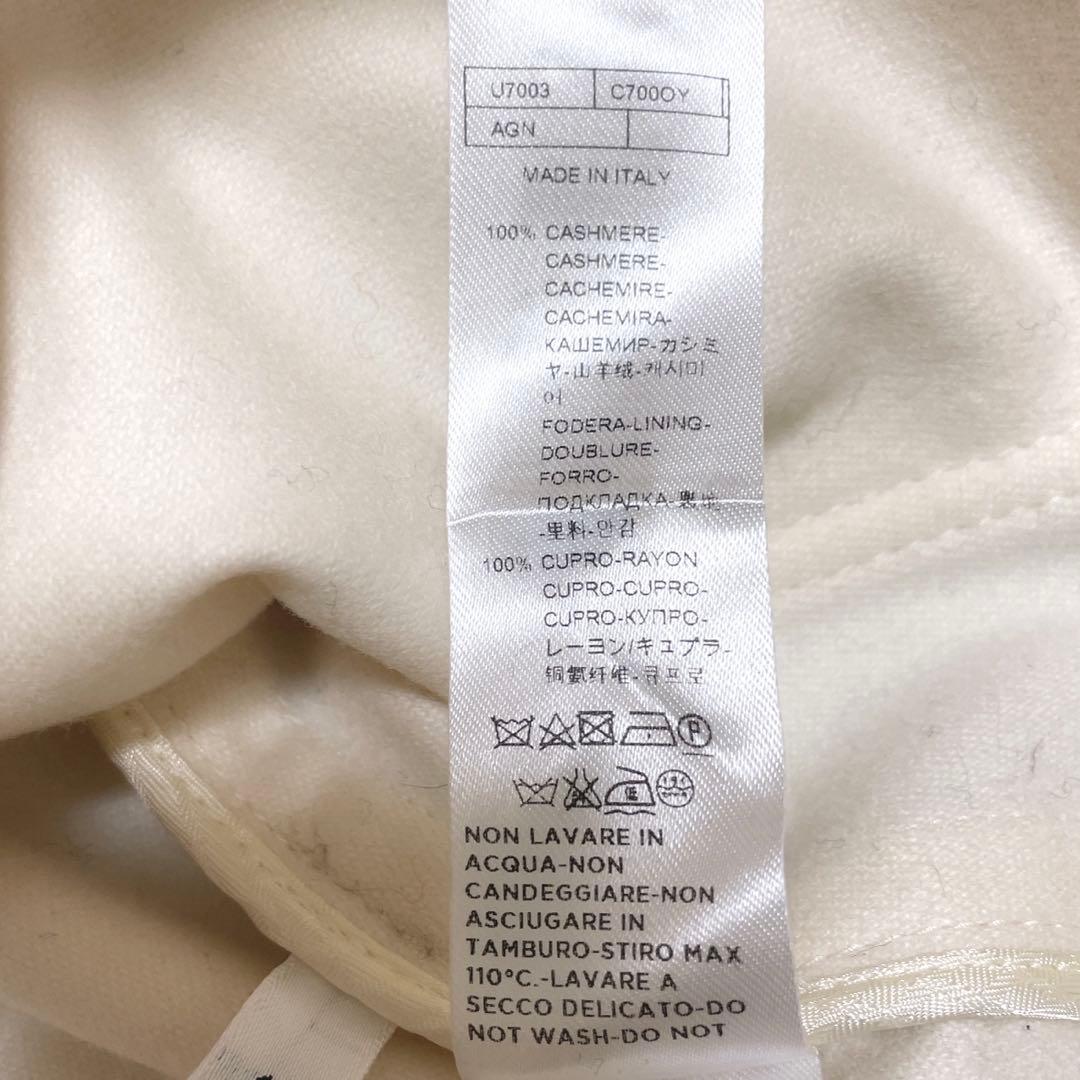 アニオナ　AGNONA 高級　カシミアコートイタリア製　ホワイト　L
