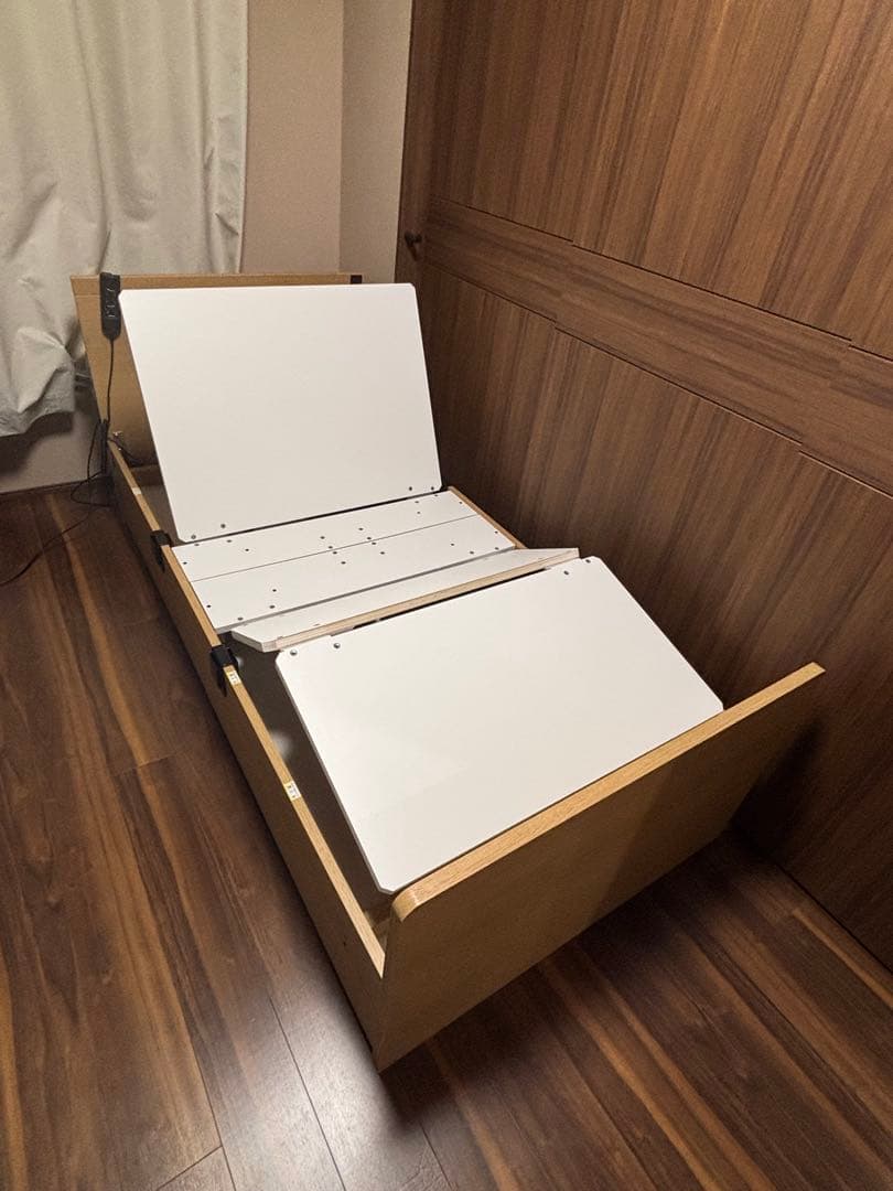 シングルベッド引き出し付き　電動　マットレス付き