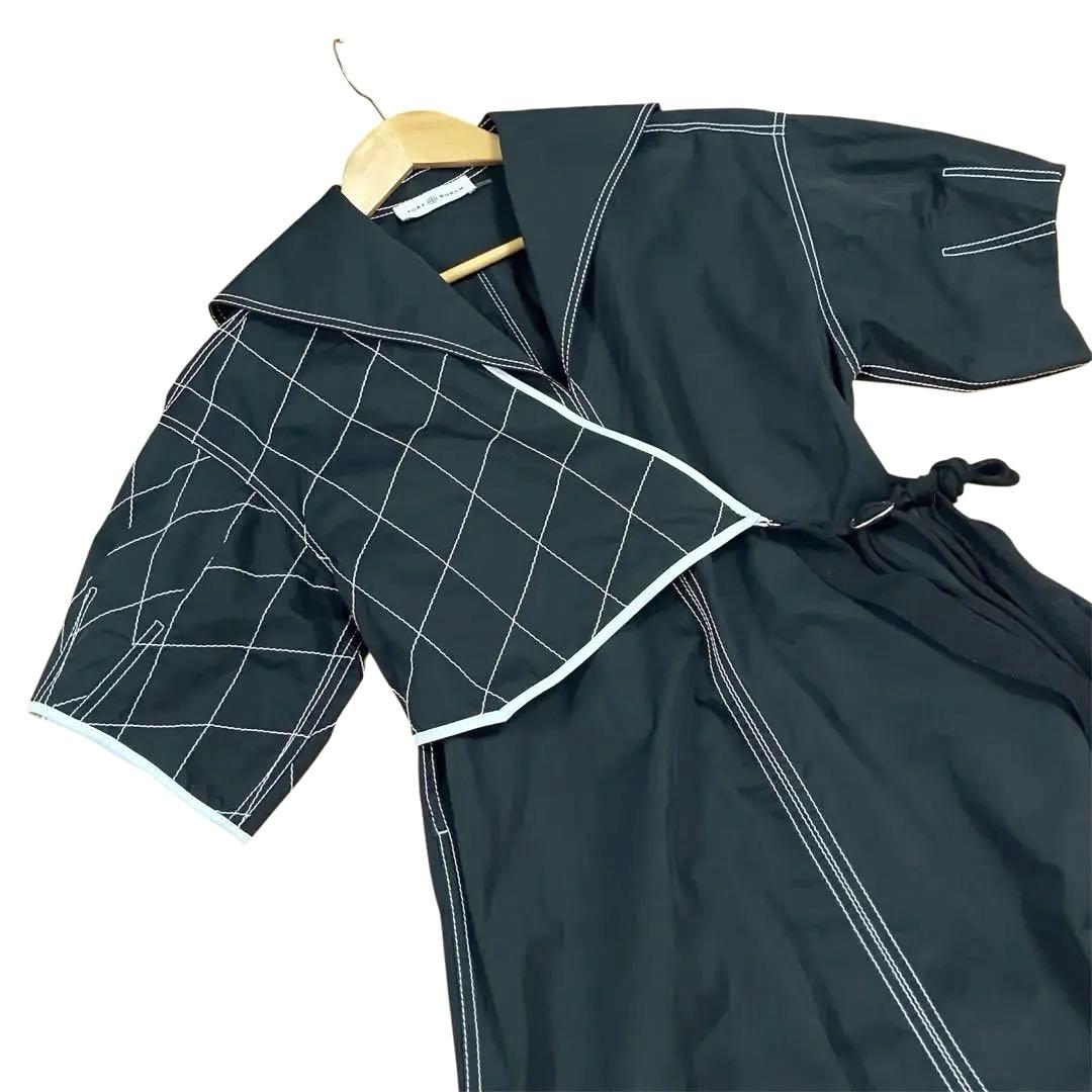 【mu-chan様】トリーバーチ ロングワンピース　コットン セーラードレス 黒