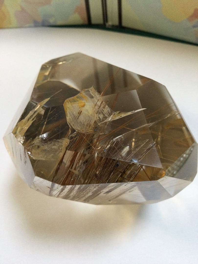 ルチルクオーツ　579.5g 水晶　　観賞石