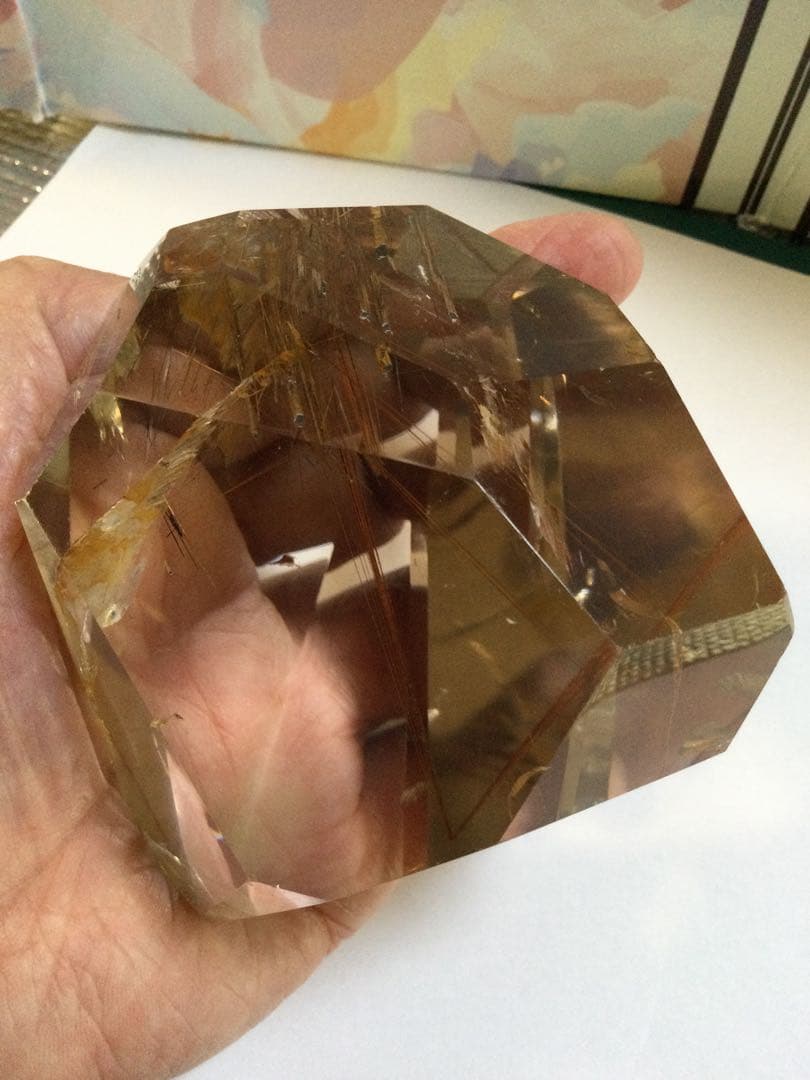 ルチルクオーツ　579.5g 水晶　　観賞石