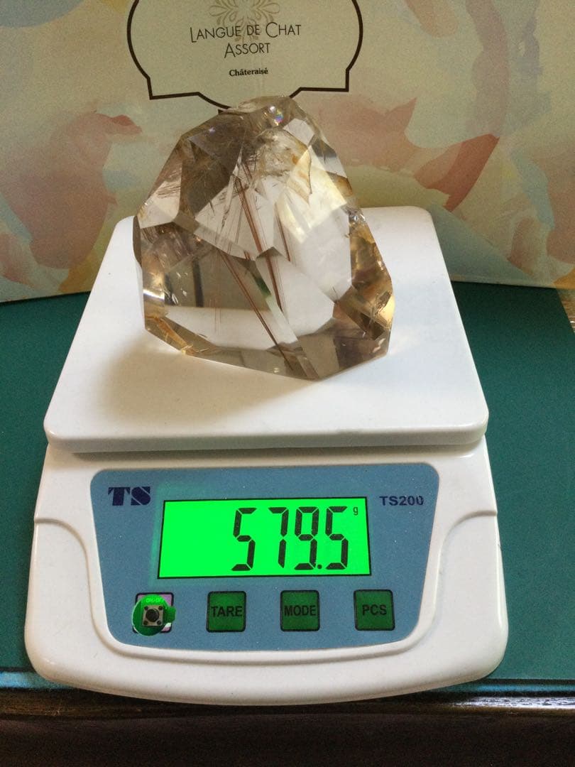ルチルクオーツ　579.5g 水晶　　観賞石