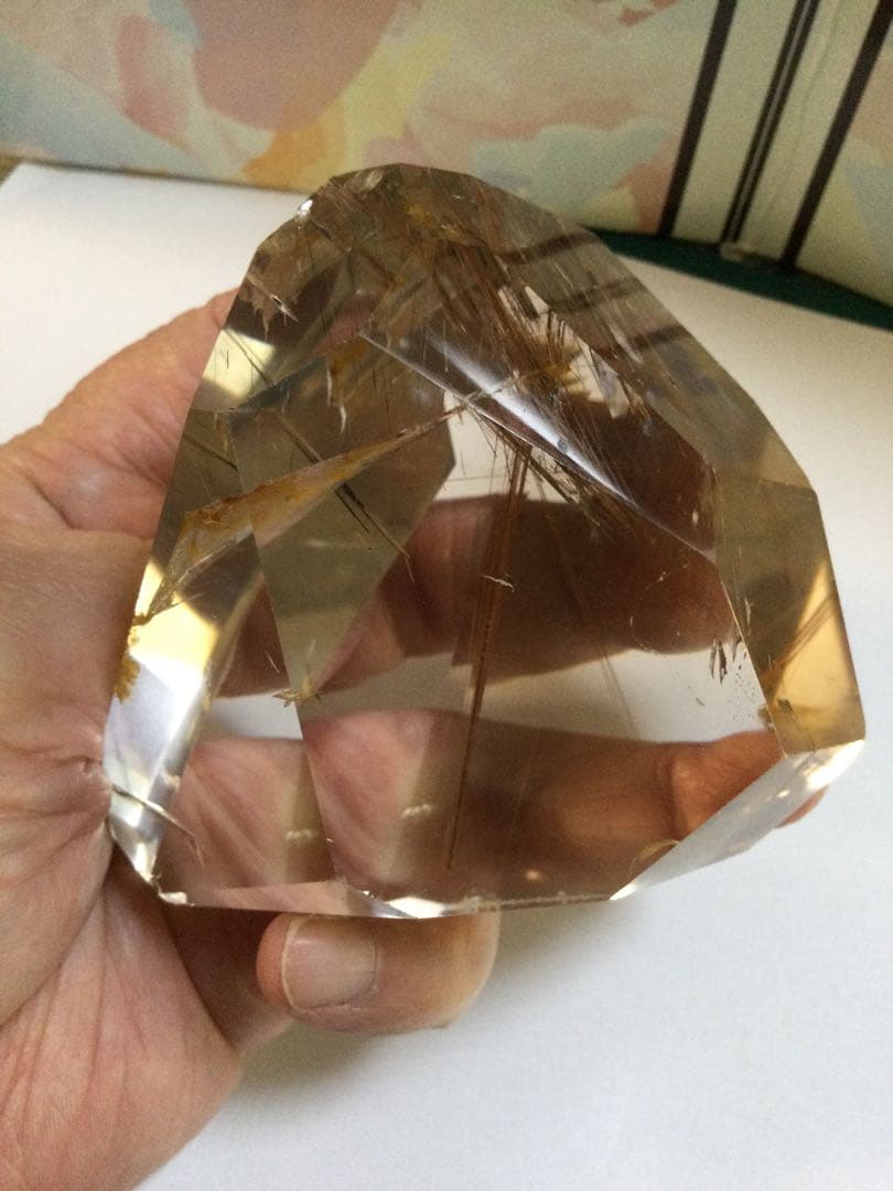 ルチルクオーツ　579.5g 水晶　　観賞石
