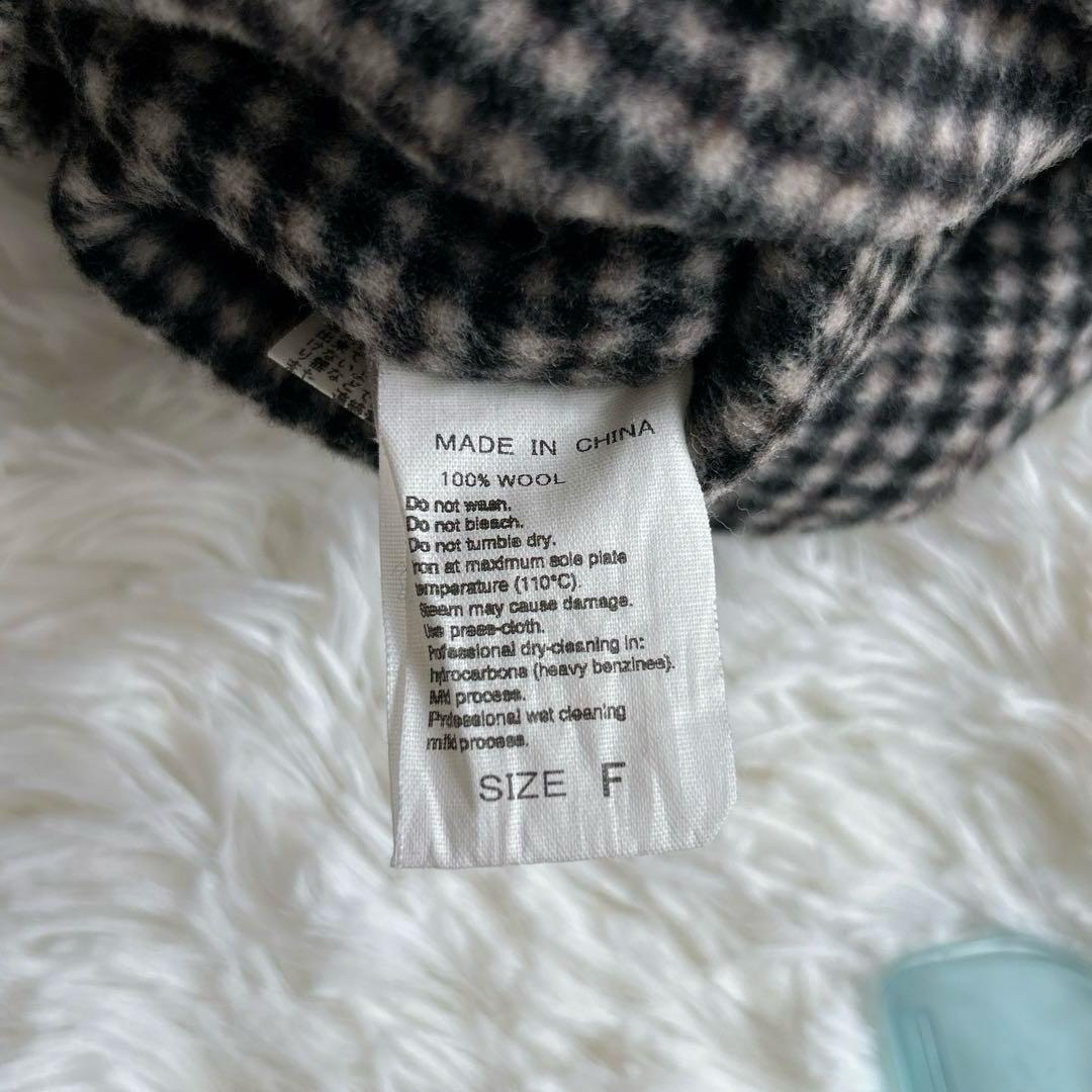 ✨美品✨アダムエロペ Super120’s ウールリバーハーフコート チェック