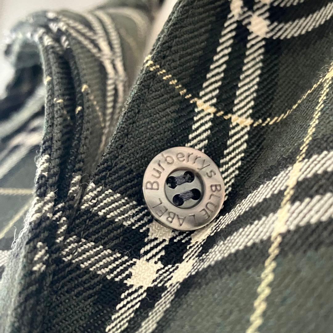 極美品 バーバリーブルーレーベル シャツワンピース ノバチェック 38