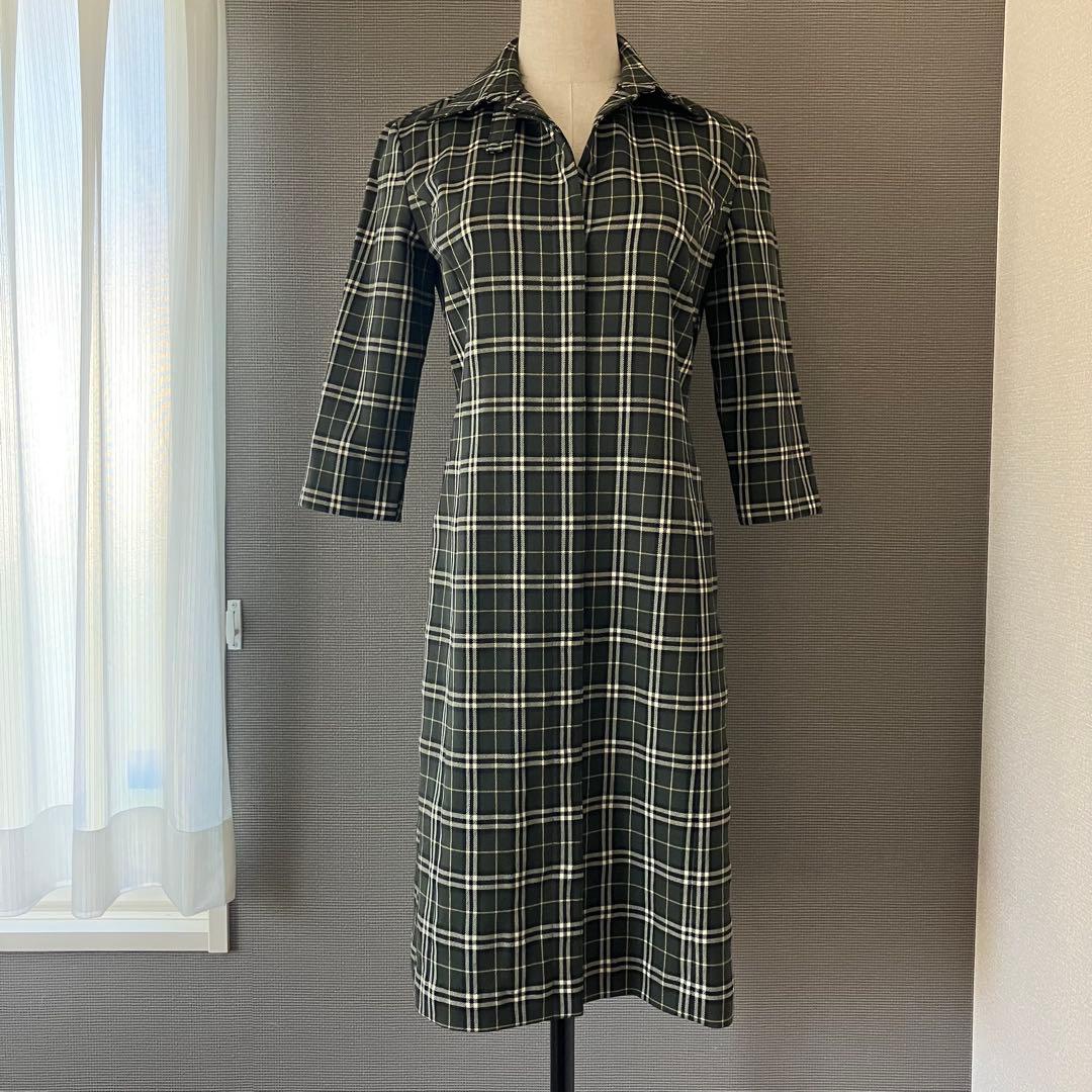 極美品 バーバリーブルーレーベル シャツワンピース ノバチェック 38