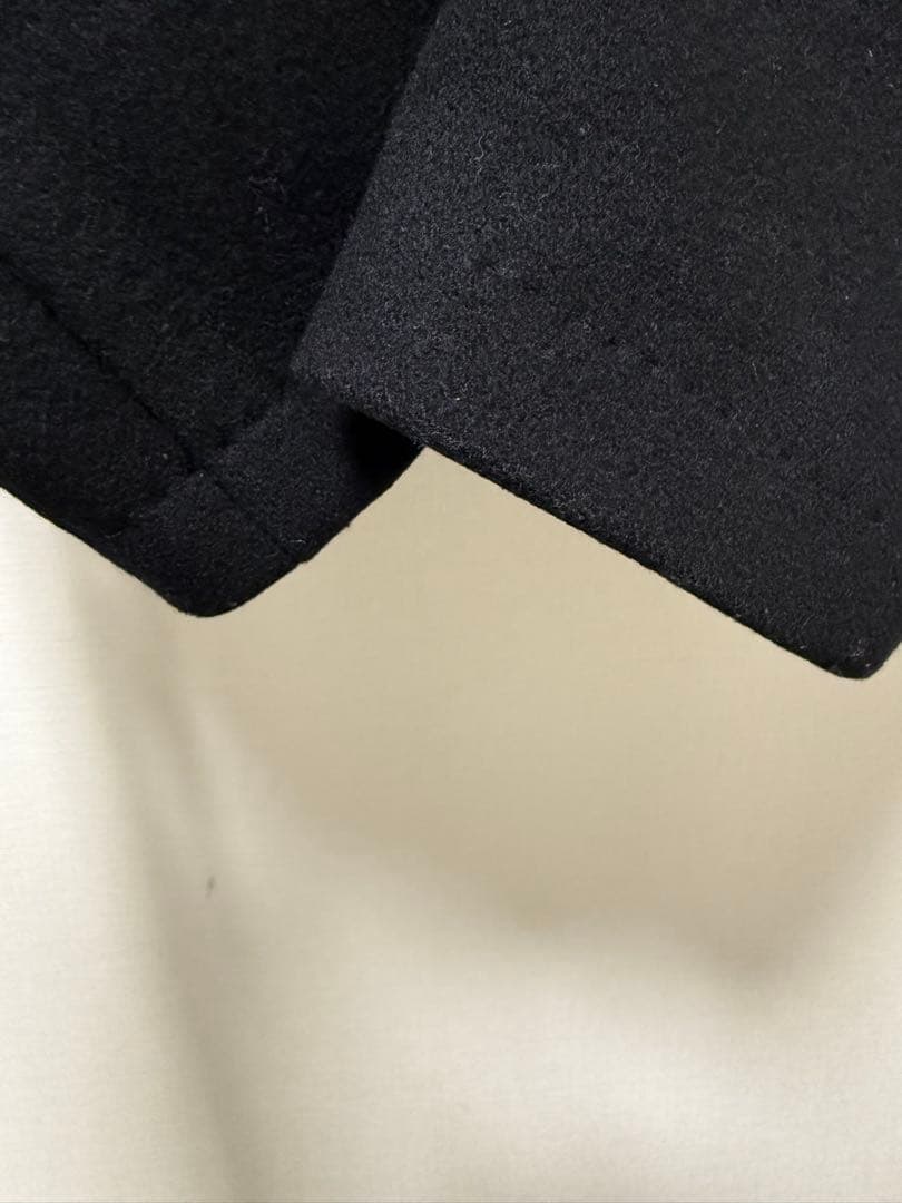 ディースクエアード ウール ダブルブレスト ピーコート ブラック