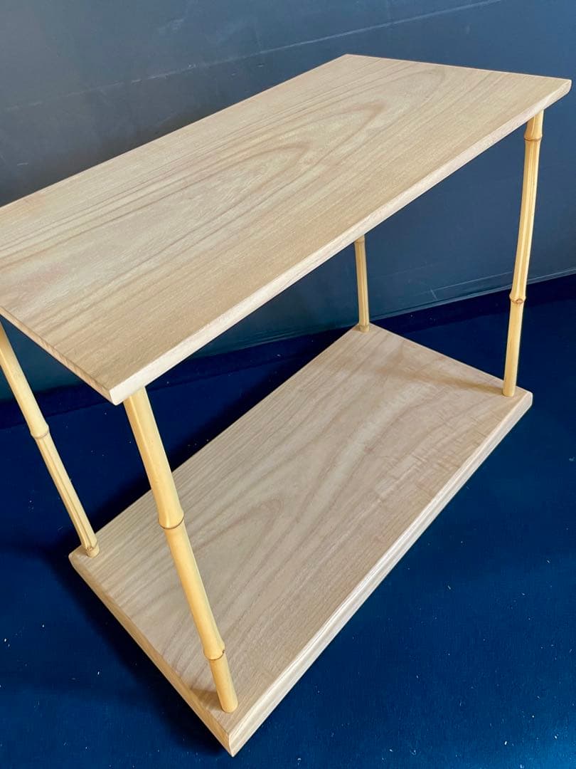 【美品】「母」 竹台子 行台子 組立式 桐 竹 茶道具 紙箱 （1211台①）