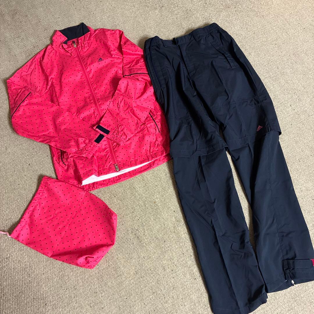 adidas climaproof レディースレインウェア Lサイズ　3点セット
