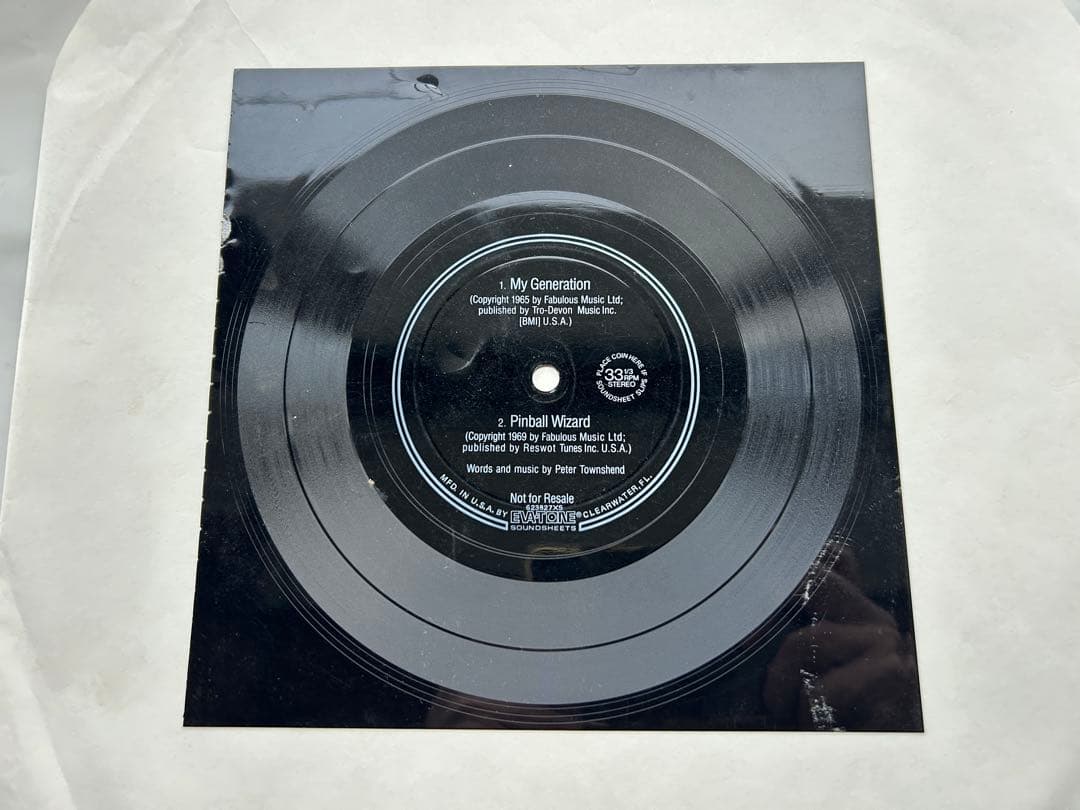 The Who Fillmore East 1968 ソノシート付 ブート