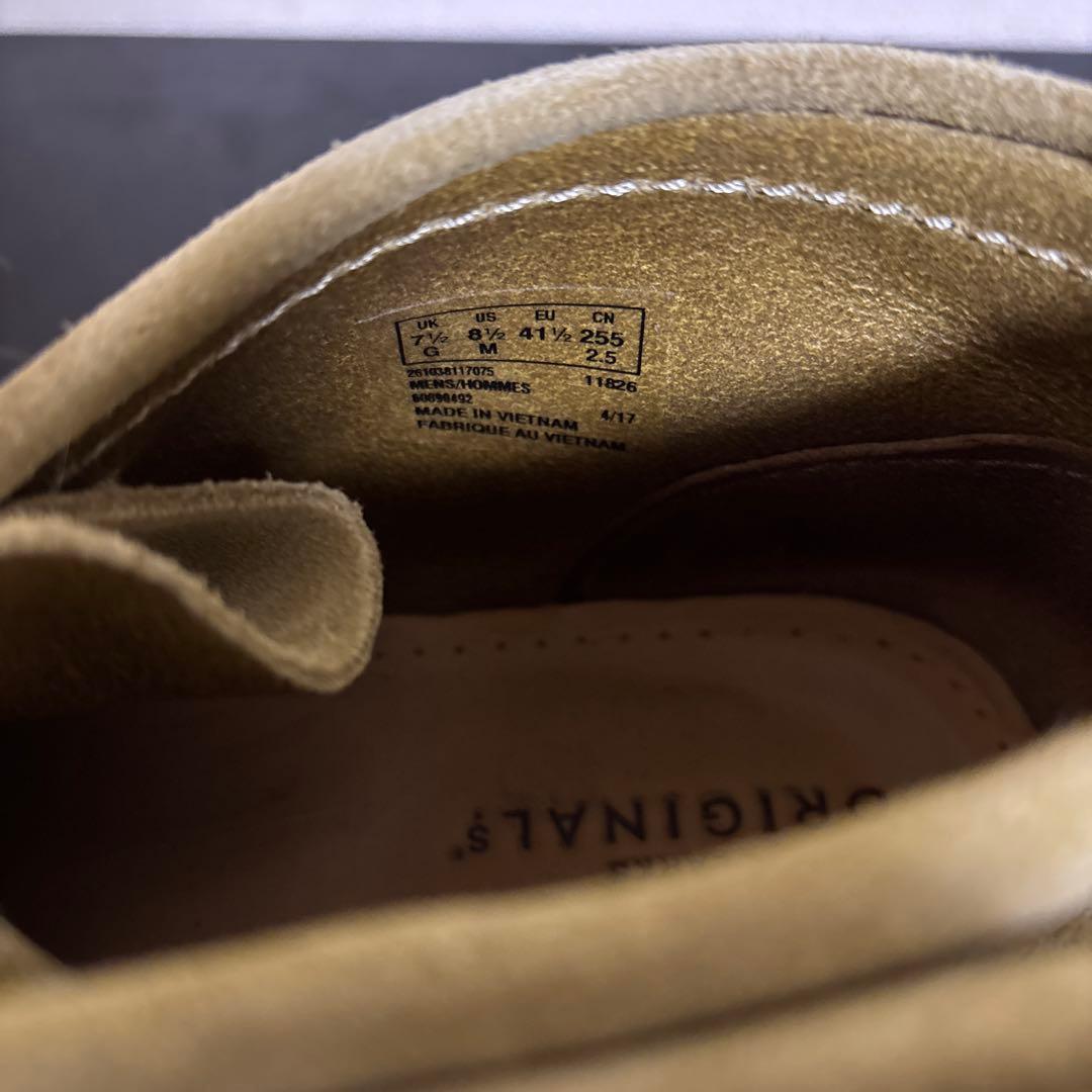 箱あり CLARKS ORIGINALS クラークス ワラビー ベージュモカシン