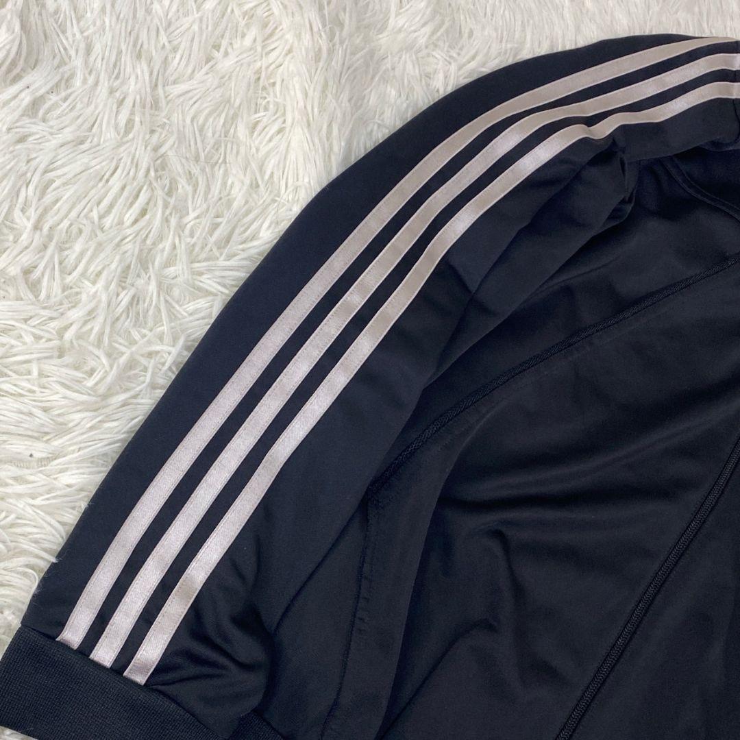 極美品 adidas アディダス トラックジャケット ジャージ ブラック L