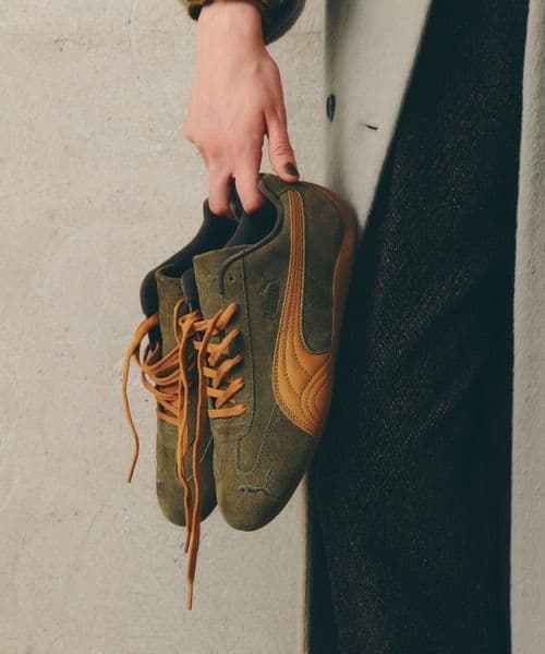 プーマ　スピードキャット カーキ×ブラウン　25cm