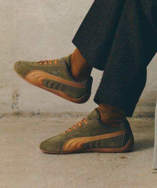 プーマ　スピードキャット カーキ×ブラウン　25cm