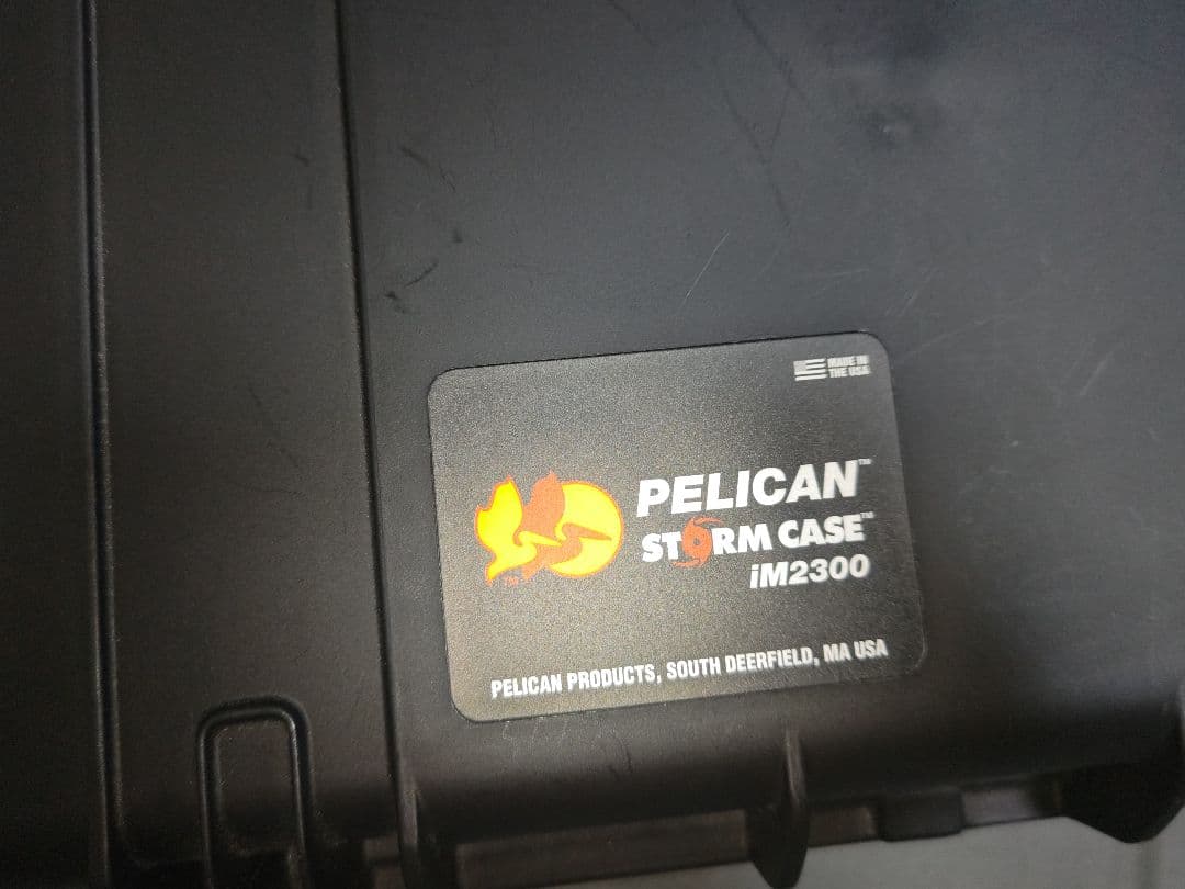PELICANペリカン IM2300BKストームケース 　純正オーガナイザー付き