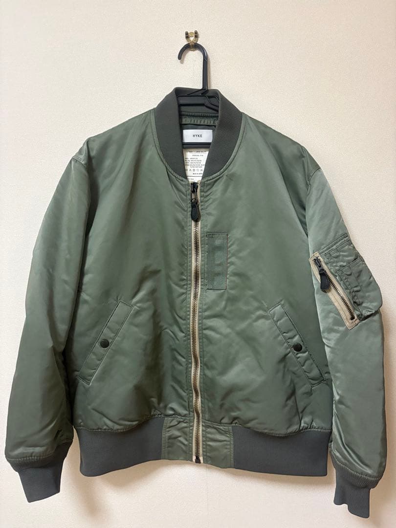 HYKE ボンバージャケットMA-1 サイズ3 中綿入り
