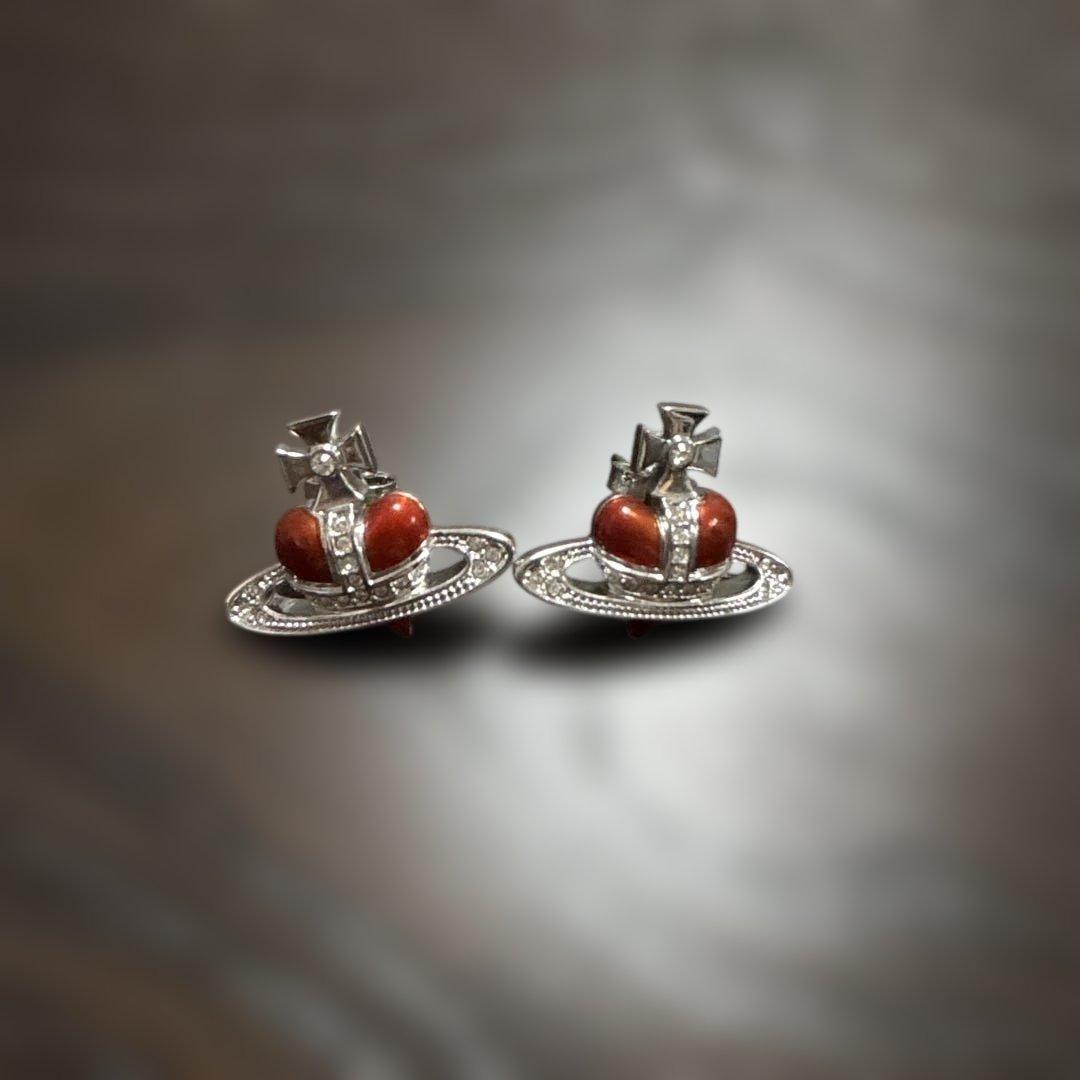 Vivienne Westwood ディアマンテ ハート オーブ ピアス