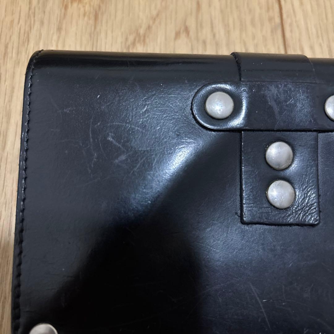 COMME des GARÇONS レザー ベルテッドウォレット　ブラック