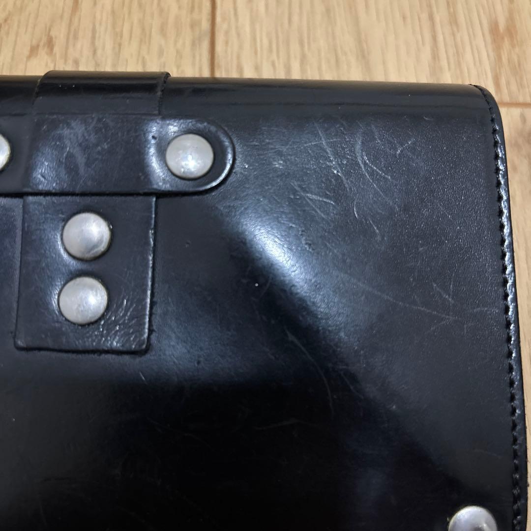COMME des GARÇONS レザー ベルテッドウォレット　ブラック