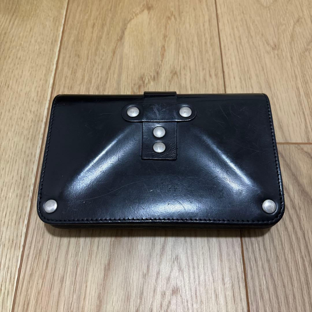 COMME des GARÇONS レザー ベルテッドウォレット　ブラック