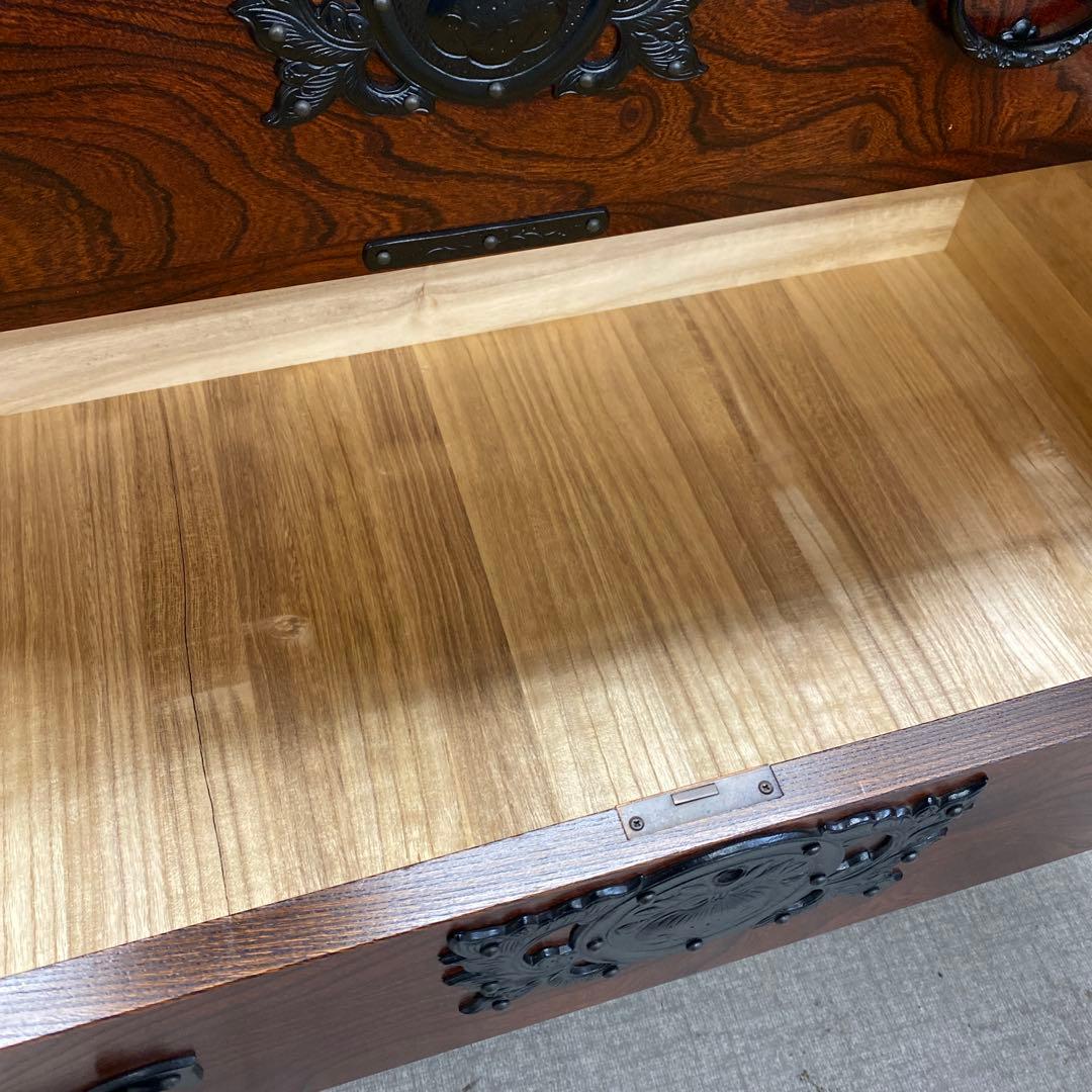 岩谷堂箪笥 4段6杯 チェスト ニ八整理上三ツ割 伝統民芸 カギなし