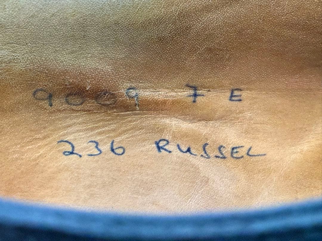 ジョンロブ　ラッセル　7E　ブラック　グレインレザー　JohnLobb