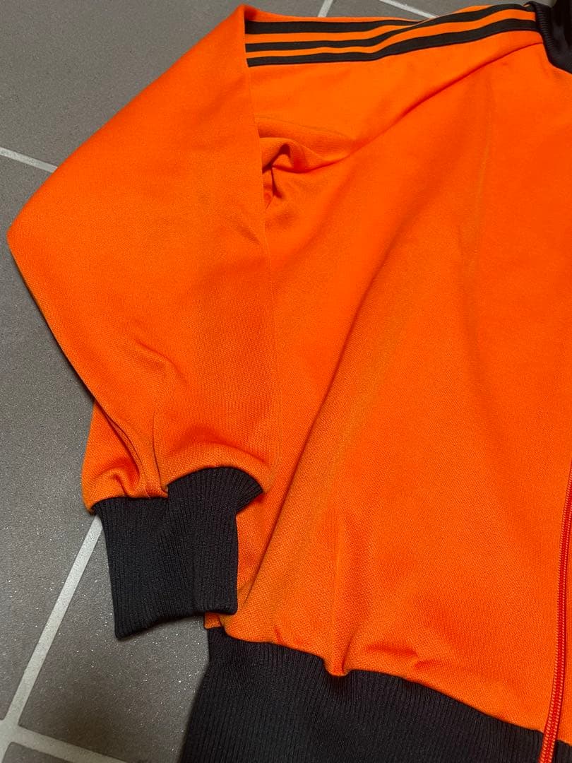 レア！美品！adidas オレンジ　トラックジャケット　西ドイツ　デサント　3号