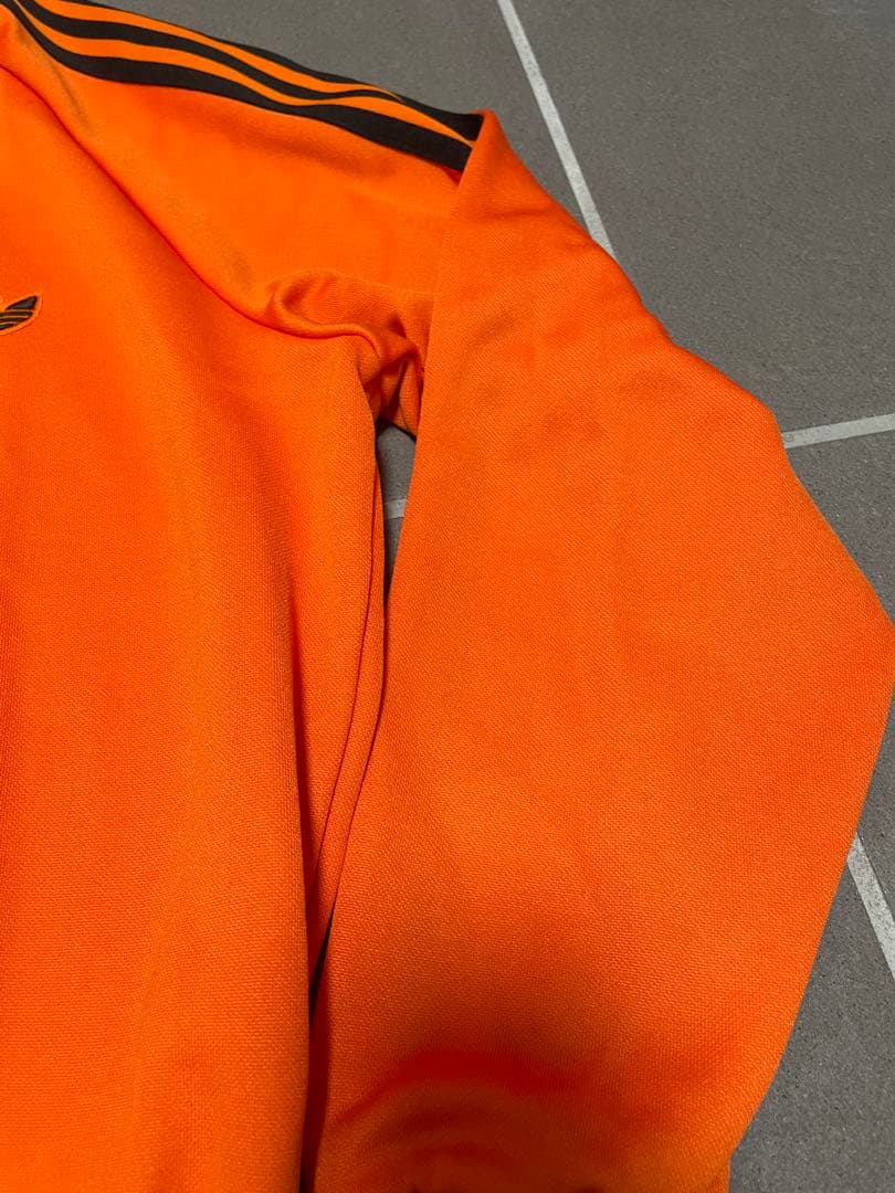 レア！美品！adidas オレンジ　トラックジャケット　西ドイツ　デサント　3号