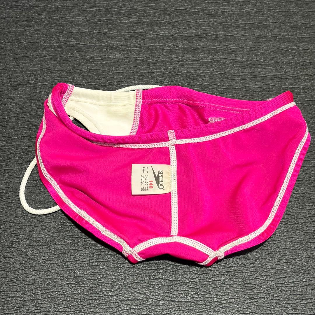 Speedo 競泳水着 ピンク/ホワイト 140サイズ